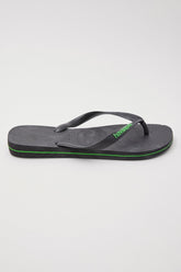 Rubber Logo Thong Black Green